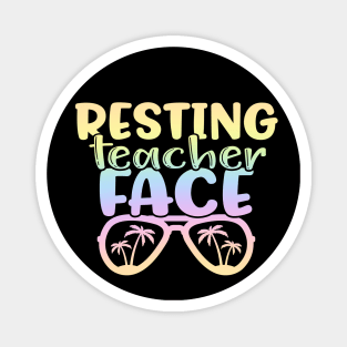 Resting teacher face - teacher joke/pun Magnet